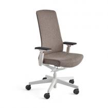 Kancelárska stolička BELMONT, biela/svetlohnedá