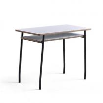 Stôl NOVUS, 1000x500 mm, čierny rám, biela doska