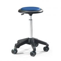 Pracovná dielenská stolička DIEGO, výška 440-570 mm, umelá koža, modrá