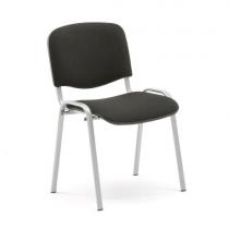 Konferenčná stolička Nelson, čierna tkanina, šedý podstavec