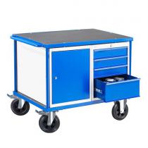 Dielenský vozík Mobile, 1 skrinka + 1 zásuvkový kontajner, 875x1000x700 mm