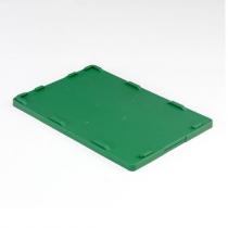 Vrchnák na plastové prepravky WHYTE, 400x600 mm, zelený