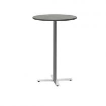 Barový stôl TILO, 1090xØ700 mm, chróm / šedá