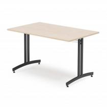 Jedálenský stôl Sanna, 1200x700 mm, breza / čierna
