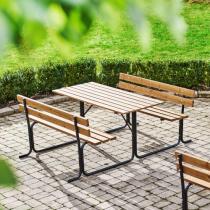 Záhradný stôl s lavičkou PARK, 1500 mm, hnedá
